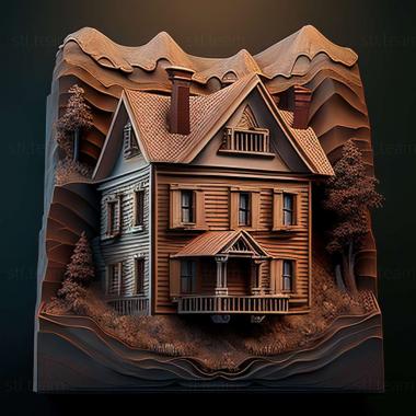 3D model House on the Hill game (STL)